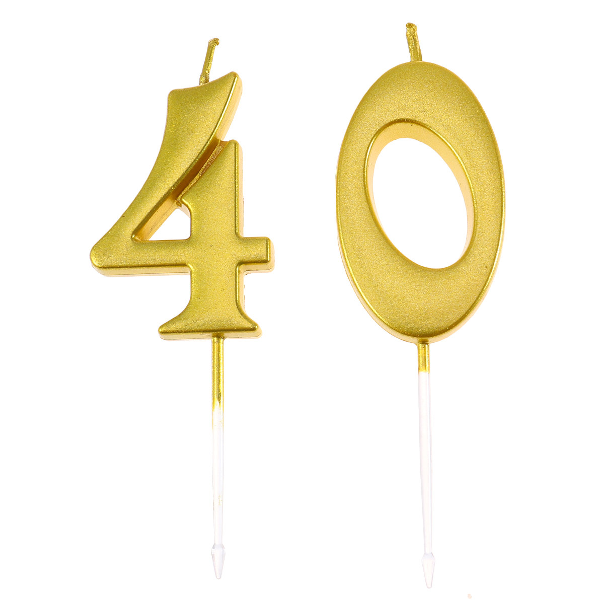 2Pcs Golden Number 40 Birthday - огляд і ціна Paraffin Wax