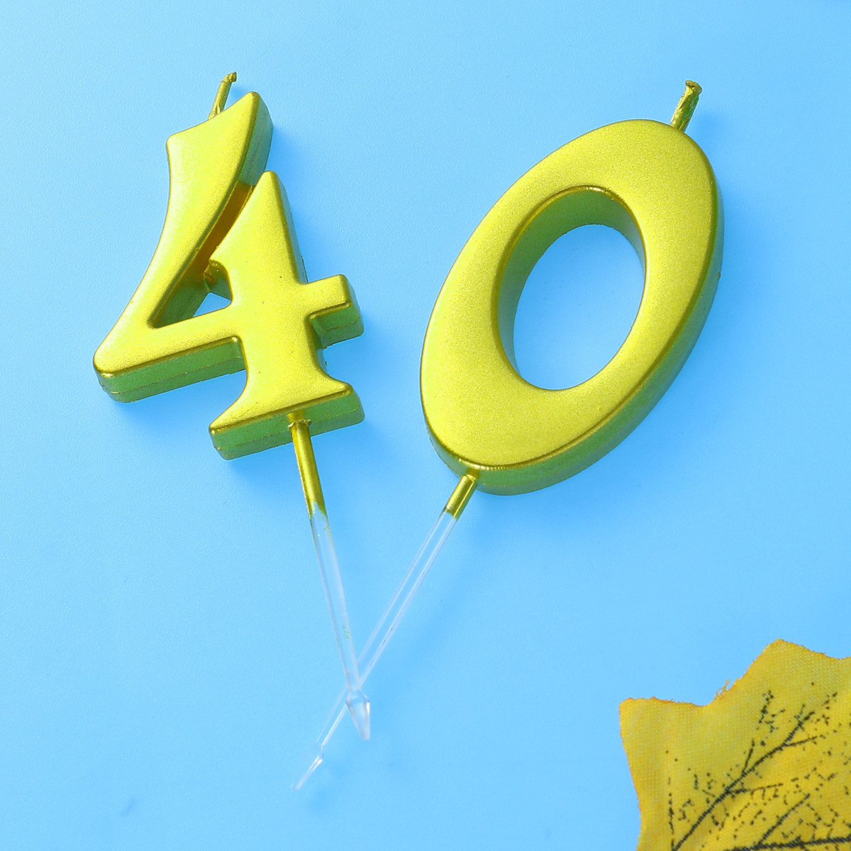 2Pcs Golden Number 40 Birthday - огляд і ціна Paraffin Wax