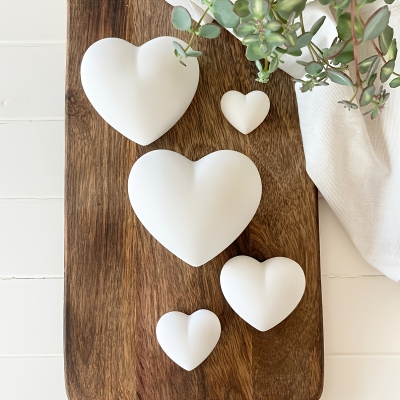 5pcs Heart-Shaped Gypsum Candl - огляд і ціна Candle Molds