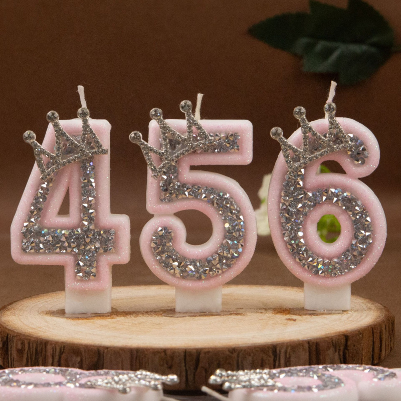 Digital Candles 0-9 Pink Silve - огляд і ціна Soy Wax