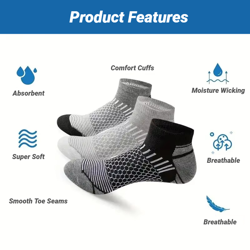 6 Pairs Men'S Short Sports Soc - огляд і ціна Candle Wick