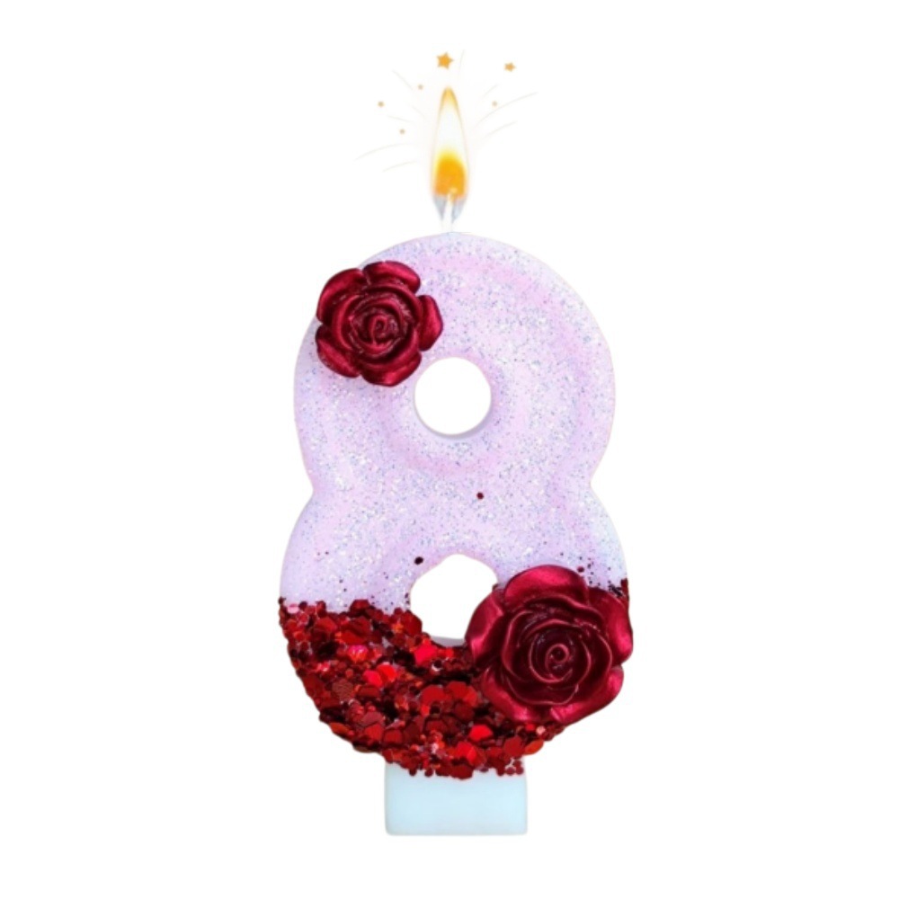 Number Pink Glitter Red Rose F - огляд і ціна Soy Wax