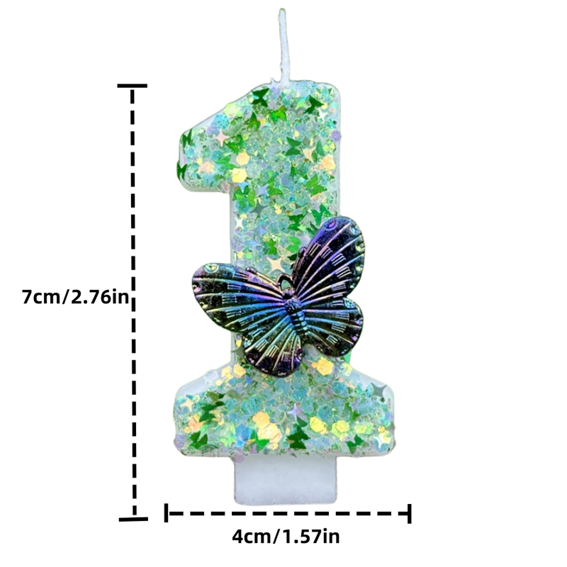1Pc Green Sequins Number 0-9 B - огляд і ціна Paraffin Wax