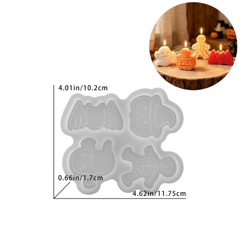 4-cavity silicone resin mold s - огляд і ціна Candle Molds